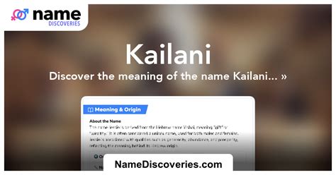 q significa kailani|Kailani (given name)